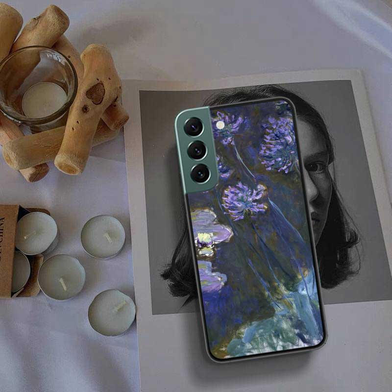 Claude Monet Garden Lotus Bridge Phone Case For Samsung A02 A03 A03S A04 A04S Galaxy A55 A35 A25 A15 S10 Lite A9 A8 A7 A6 Plus A