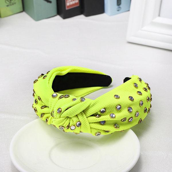 Vintage Thick Fabric With Rhinestone Knotted Hairband Knot Headband Hair Accessories Hair Jewelry