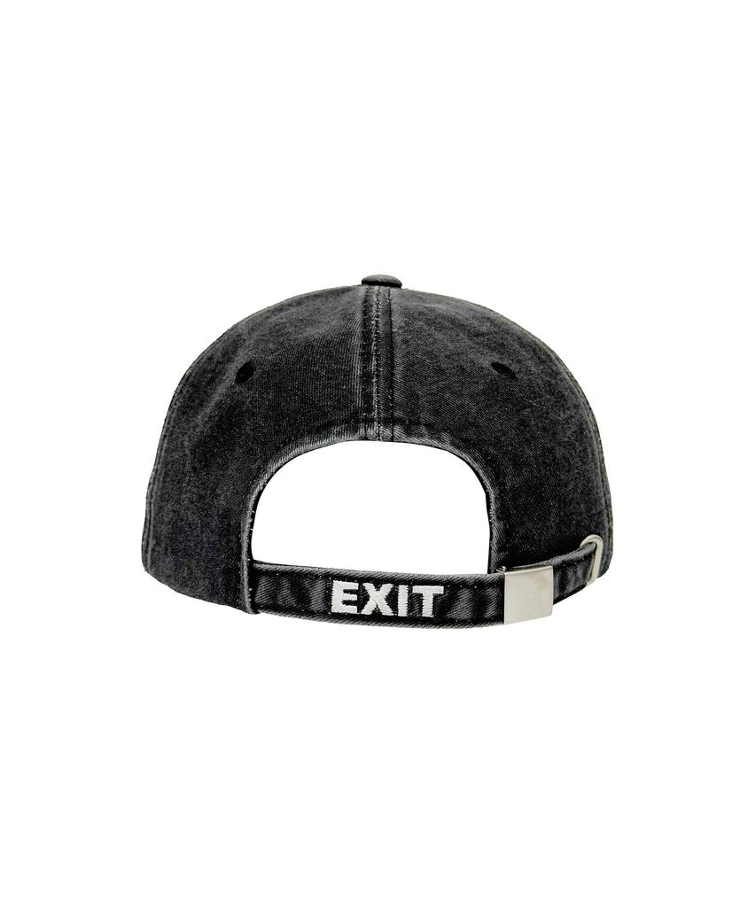 Gesison Code Lettering Washed Ball Cap_Black
