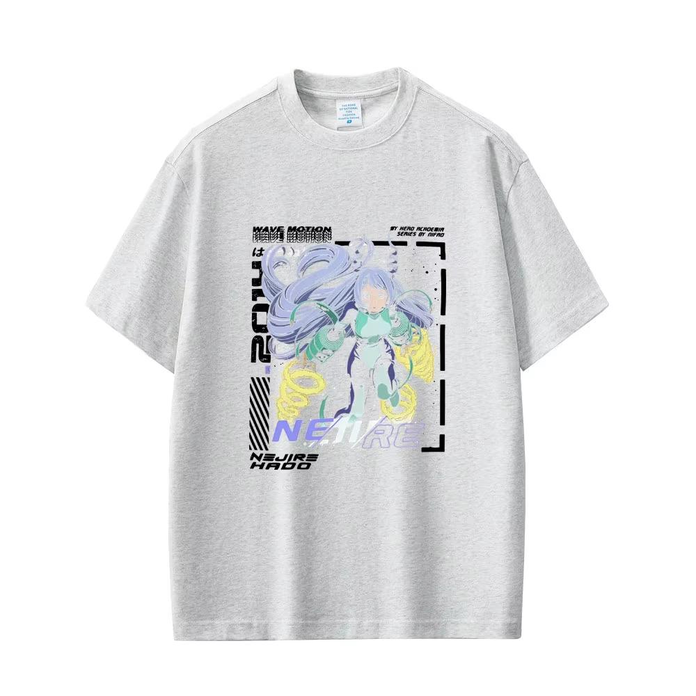 Anime My Hero Academia Tshirt Kawaii Cute Nejire Hado Graphic T Shirts Unisex Women Casual Soft pure Cotton Crewneck Tshirt