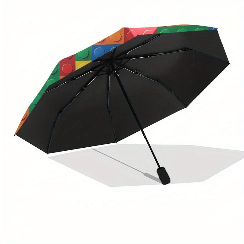 1pc Building blocks Themed High-quality Umbrella,Automatic Opening and Closing Umbrella,Multi-functional Umbrella G0811214