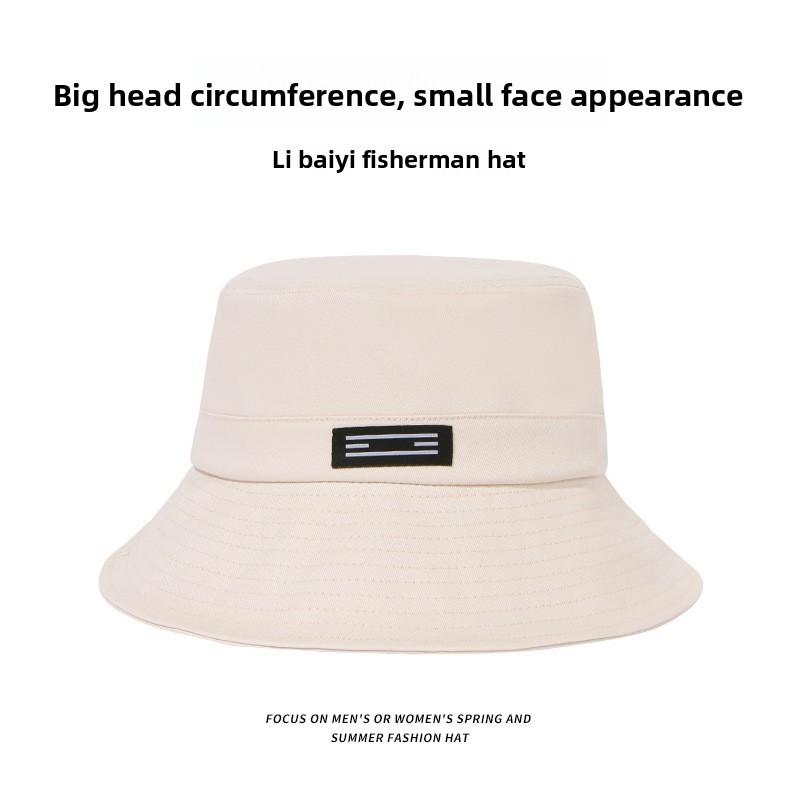 

Cotton Fisherman Hat For Men Women Sun Protection Large Brim Summer Fashion Sun Hat With Letter Embroidery XL