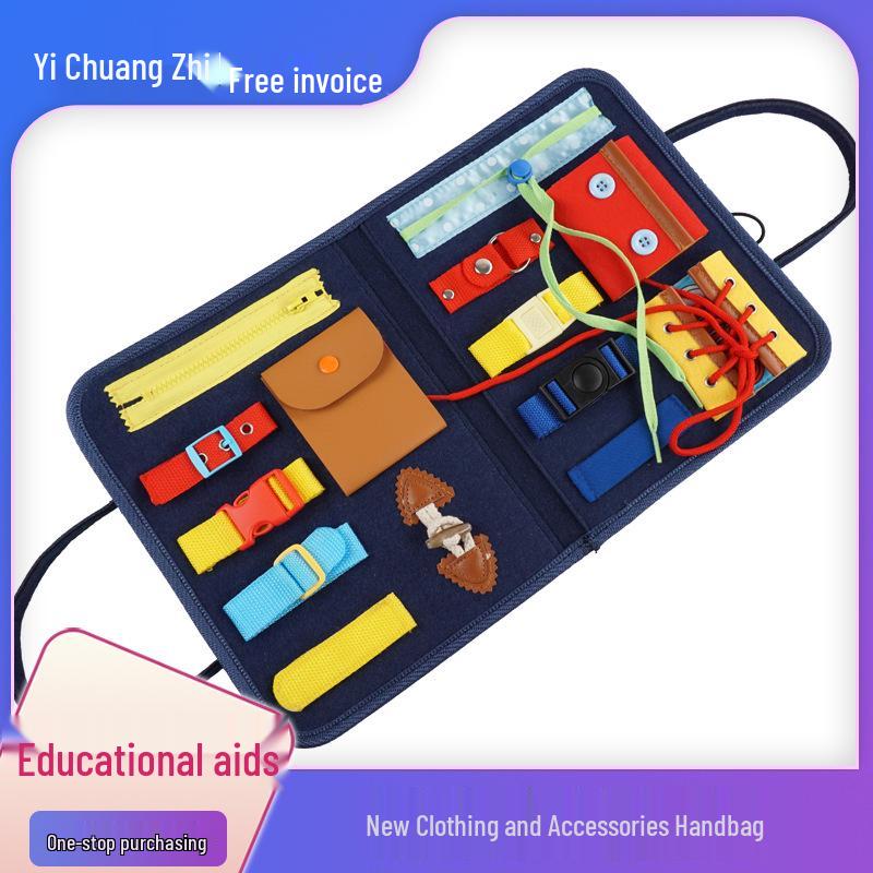Montessori Clothing Package: Hand-Eye Coordination with Unbuttoning, Lacing, Zippers & Buttons for Early Education