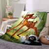 Custom 1pc Bambi Friends Adventure Blanket, Soft And Comfortable Blanket, Casual Warm, Camping Travel Blanket, Birthday Gift Q9103