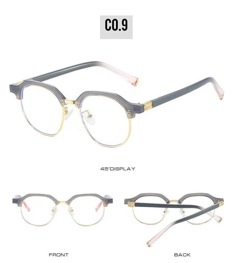 New Half Frame Sunglasses Man Woman Luxury Designer Sun Glasses High Quality Male Retro Eyewear Metal