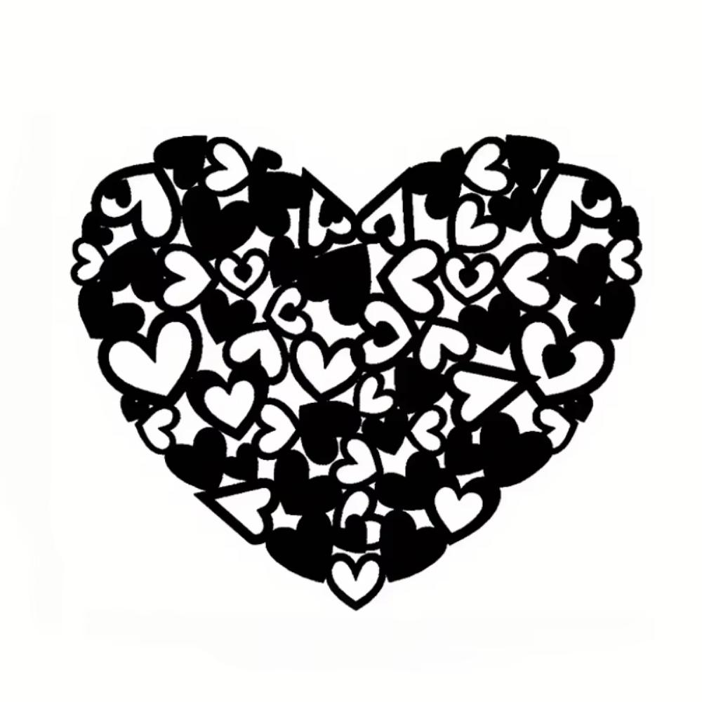 Heart of Hearts Metal Wall Art - Perfect Home Decor Gift for Living Room, Bedroom, and Dining Room