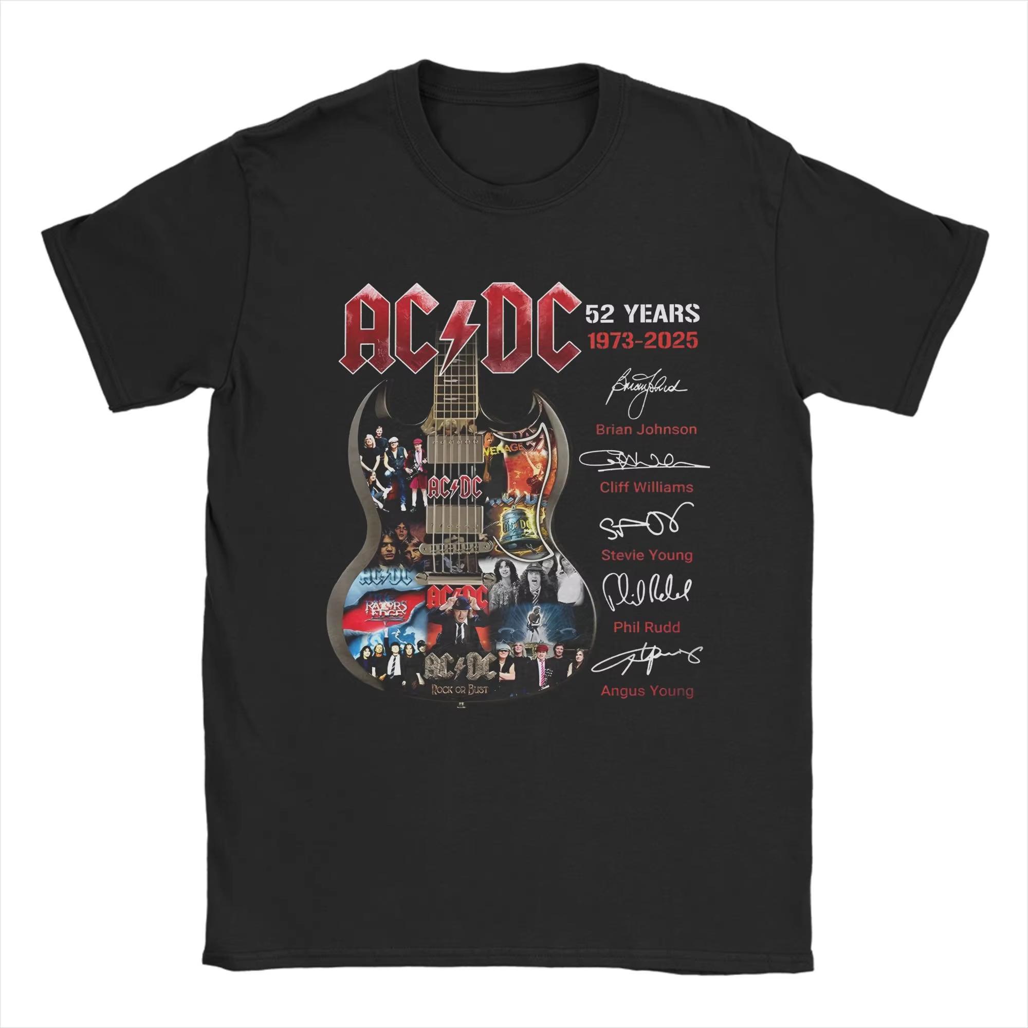 

A-ACDC-s Pwr Up World Tour ЕВРОПА 2025 Мерч Унисекс Футболки Чистый Хлопок Футболка С Принтом Топы Футболка S