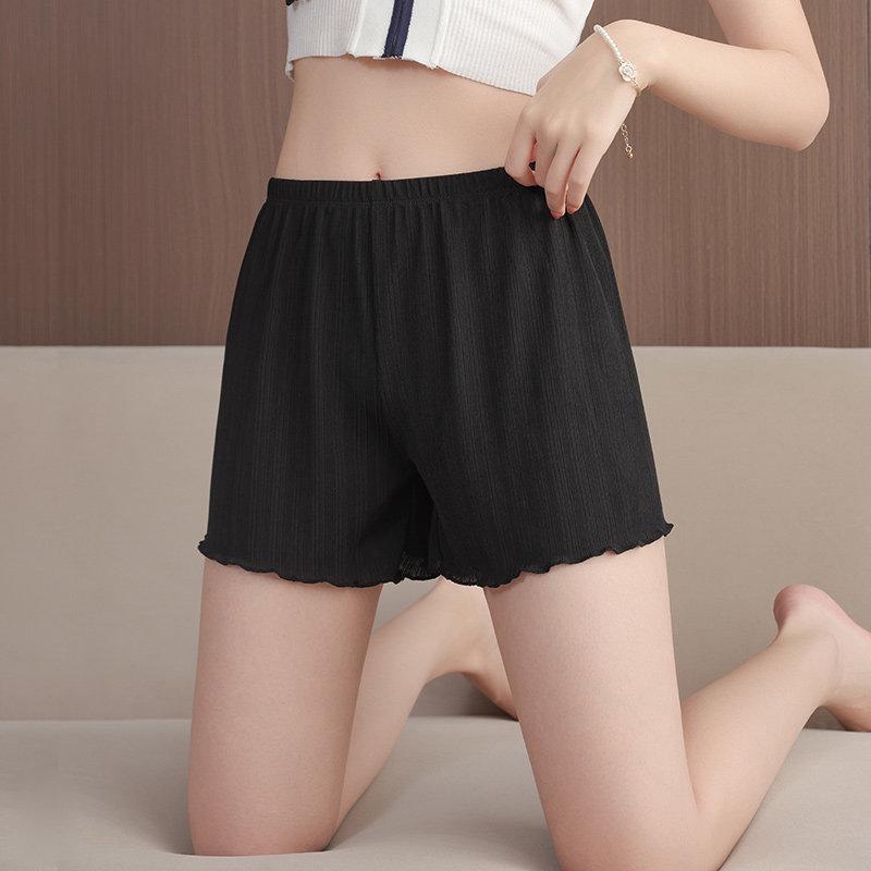 

Women s Seamless Anti-Exposure Ice Silk Safety Pants - Non-Rolling, Thin Base Layer for Skirts, Summer Wear One Size [Recommended for 80-150 Jin]