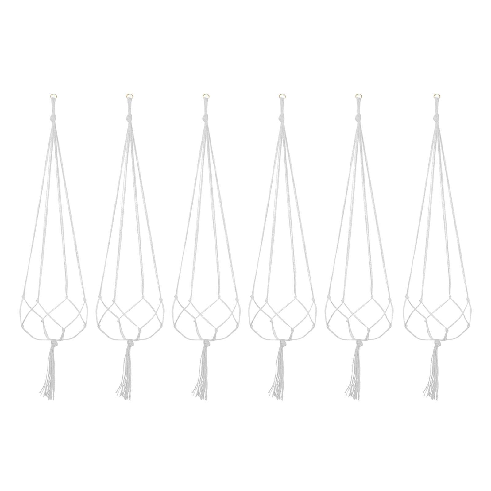 

Creative Macrame Plant Holder Hanging Handwoven Basket Lightweight and Durable Weave Decorative Pot 2