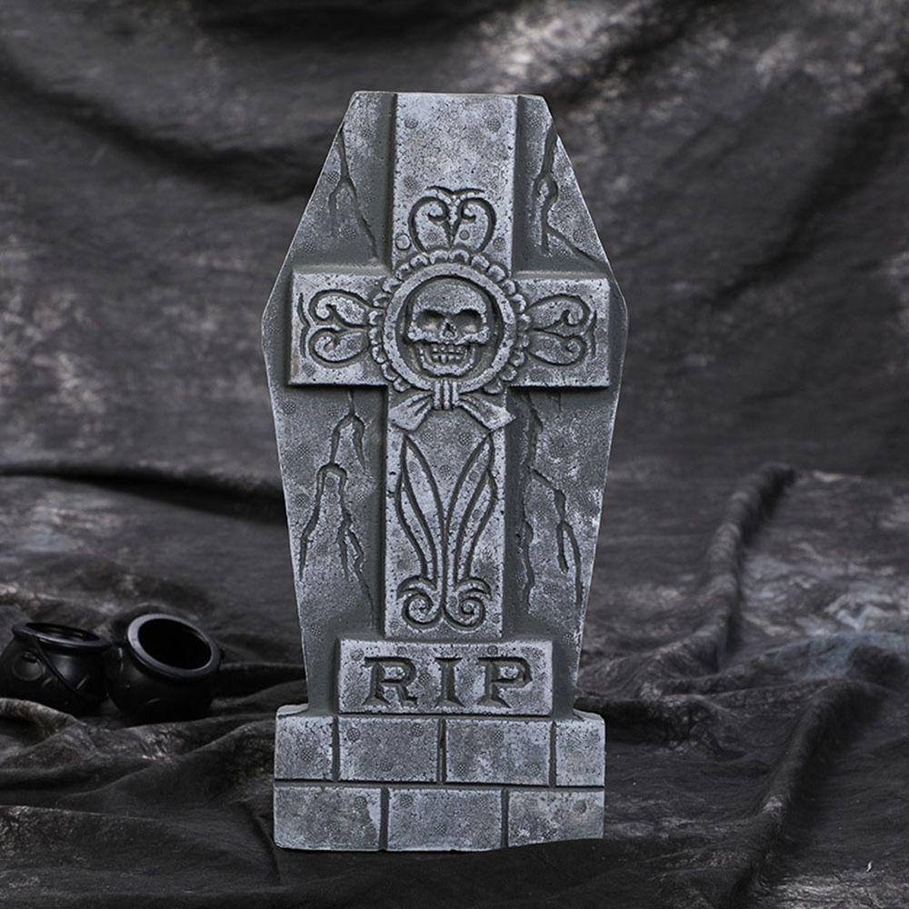 Horror Themed  Party Skull Tombstone Tombstone Ghost Tombstone Ornament Halloween Tombstone