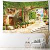 Cabin Architecture Landscape Tapestry Wall Hanging Bohemian Minimalist Art Hippie Tapitz Bedroom Living Room Home Decor