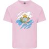 Torn San Marino Flag Sammarinese Day Football Unisexs Light Cotton TShirt