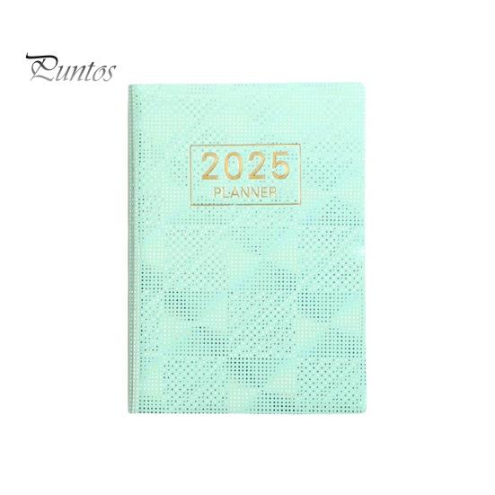 

Плотная бумага блокнот гладкое письмо без растекания чернил искусственная кожа обложка 2025 ежедневник карманный формат чернил устойчивый бумажный планировщик зелёный