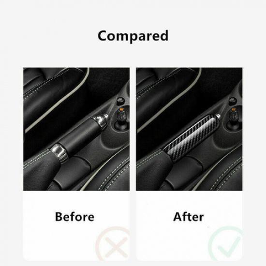 Gloss Carbon Fiber Car DIY Handbrake Cover Case For BMW Mini R57 R59 2011-2015