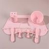 Portable Silicone Kids Feeding Set with Placemat & Straw, Yellow