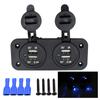 Four USB Car Charger Socket 12/ Phone Charge Outlet Power Adapter with Cap for Motorbike Boat Marine Truck ATV Camper