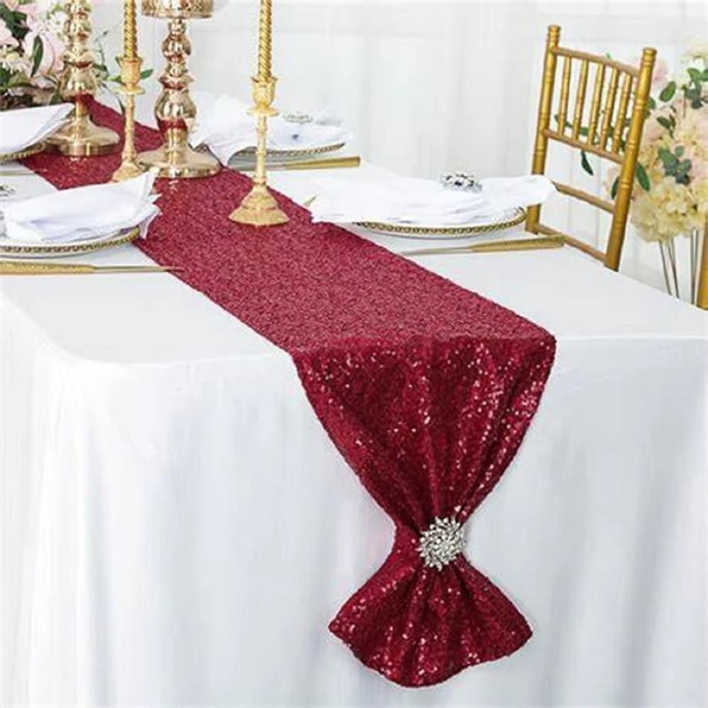 Metallic Table Runner Sequin Dining Table Decoration 180x30cm Long Tablecloth  Bridal Shower
