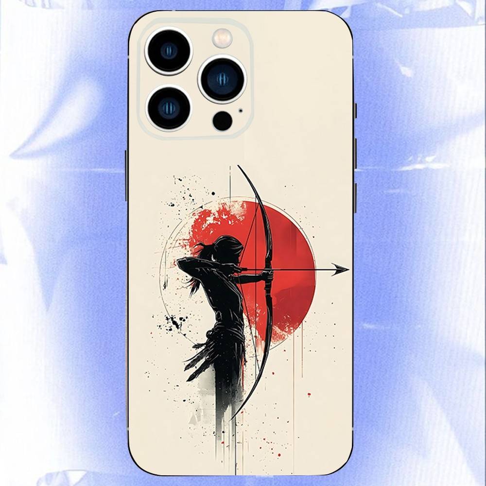 

Archery Sprot Phone Case For iPhone 16,15,14,13,12,11,Mini,Pro,SE,MAX White Matte Shockproof Cover iPhone16e