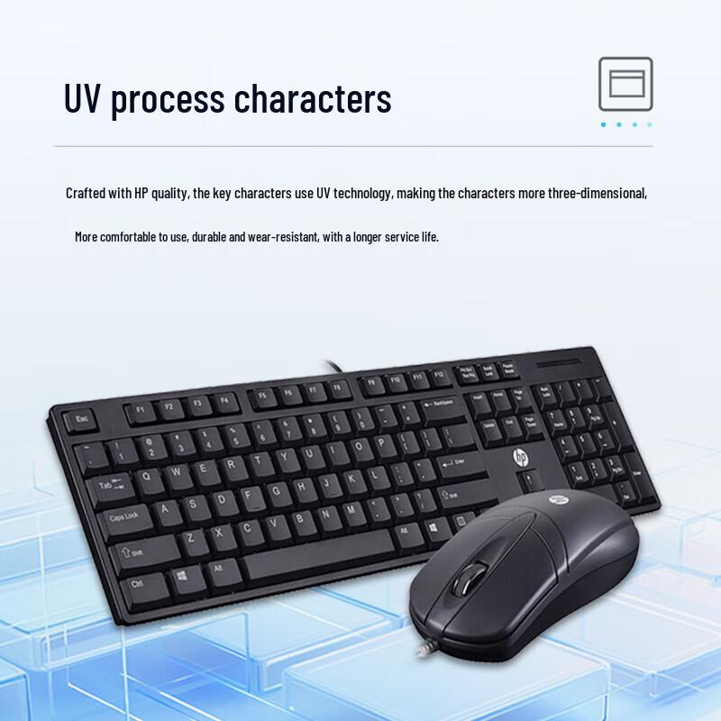 HP K100 Wired USB Keyboard and Mouse Set