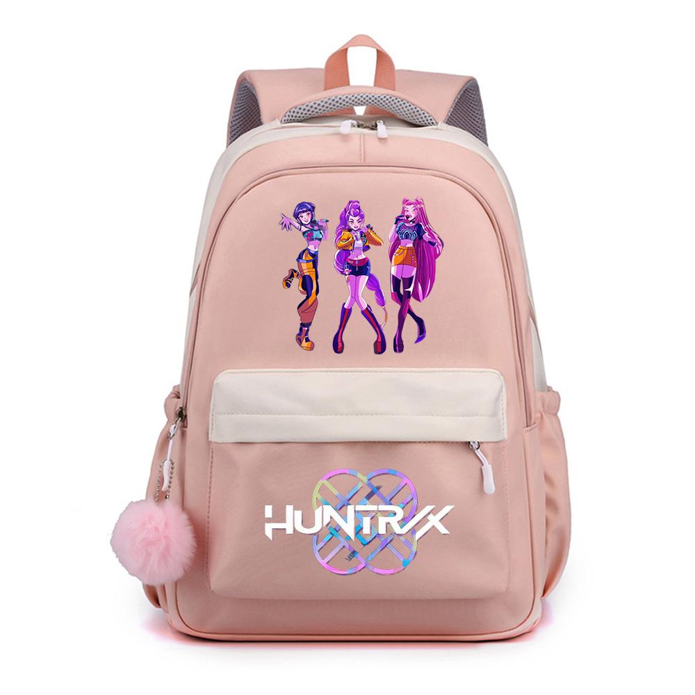 Söt K-Pop Tryckt Ryggsäck med Stor Kapacitet för Tonåring Student Flicka Pojke Skolväska Bokväska Barnpresent Kvinnor Vattentät Resväska Mochila