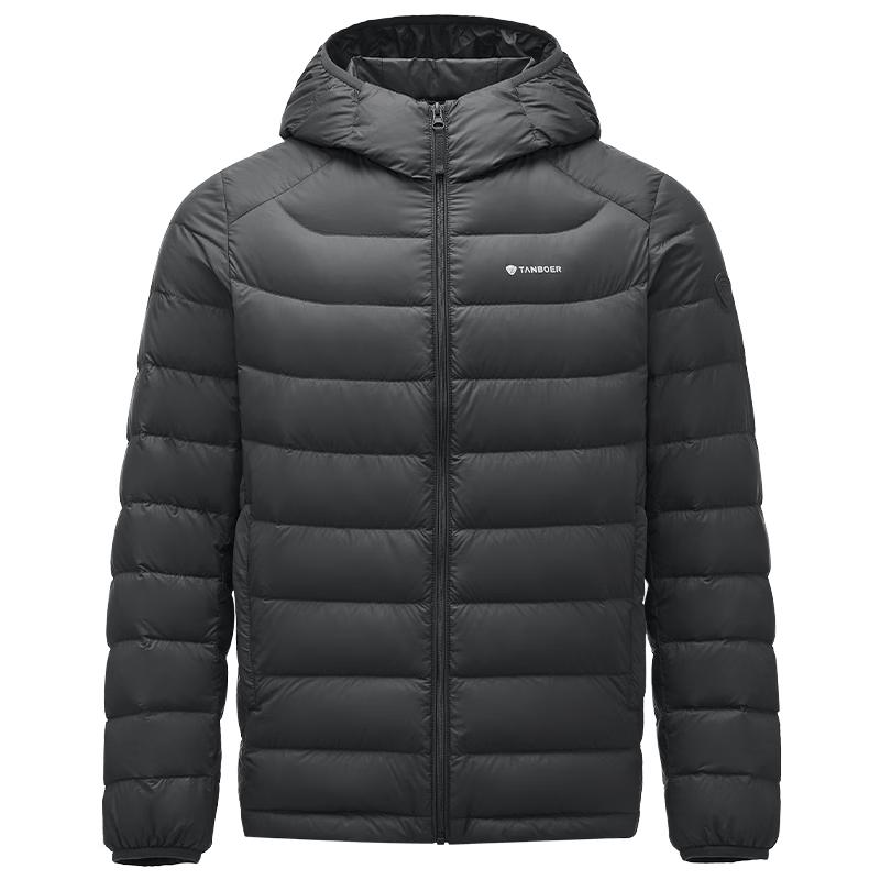Tanboer Men s Hooded Short Down Jacket XL