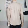 Order Imitation Satin Surface Stand Collar Hidden Hook Long Sleeves Shirt Female Stylish Niche Temperament Professional Pure Color Spring & Fall