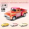 1:36 1955 Classic Chevrolet's Pickup Truck Sound and Light Alloy Car Models New Year Gift For Kids