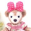 Cushu Cush Duffy and ShellieMay Costume Toy Sold Made In Cute Floral Pink Liberty Style Head and Shoes Set (Plush Separately) Japan, Dress, Ribbon,