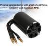 RC Motor, RC Boat Brushless Motor 4 Pole Brushless Motor Black for 5.0 Mm 3660 3500 KV RC Boat Part