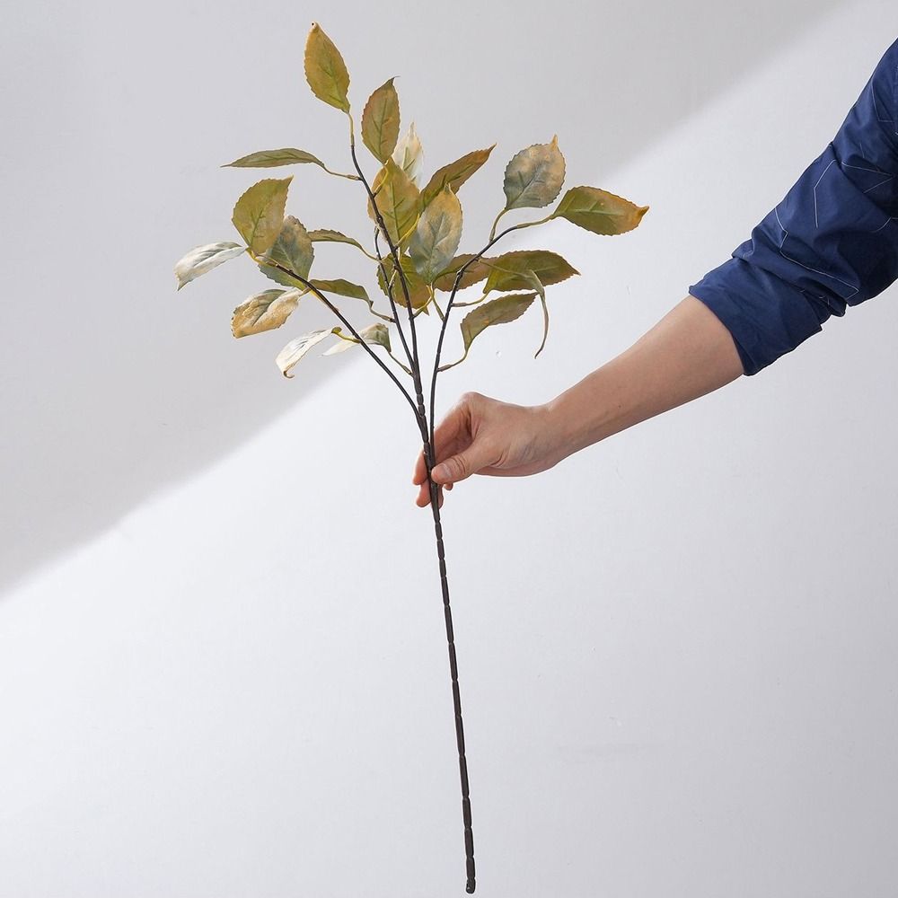 Lifelike Artificial Persimmon Leaves Handmade Realistic Fake Persimmon Leaves Luxury Artificial Plant Outdoor Garden Decor