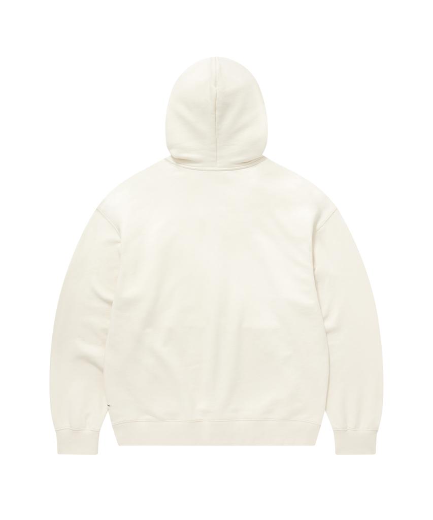 COVERNAT C Logo Zip-Up Hoodie Ivory