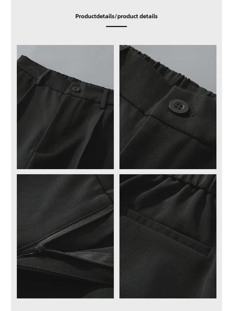 Men's Summer Loose Wide-Leg Drape Trousers - Casual, Trendy Straight Fit