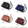 Blanc Pomme Women's Mini Wallet with Clasp, Separate Coin Purse, Stylish and Compact, Black, Bp-2019