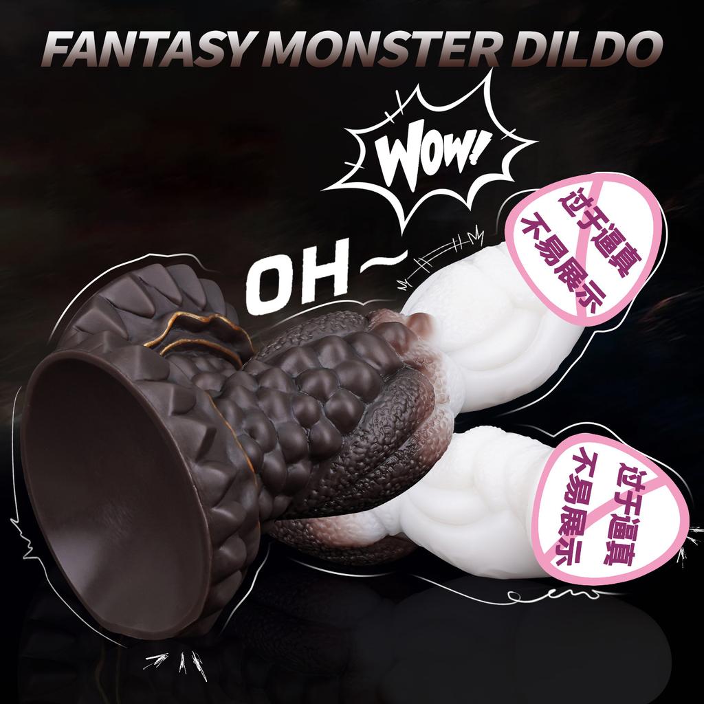 Alien Dildo Liquid Silicone Anal Plug Toy SM Unisex Particle Bead Masturbator