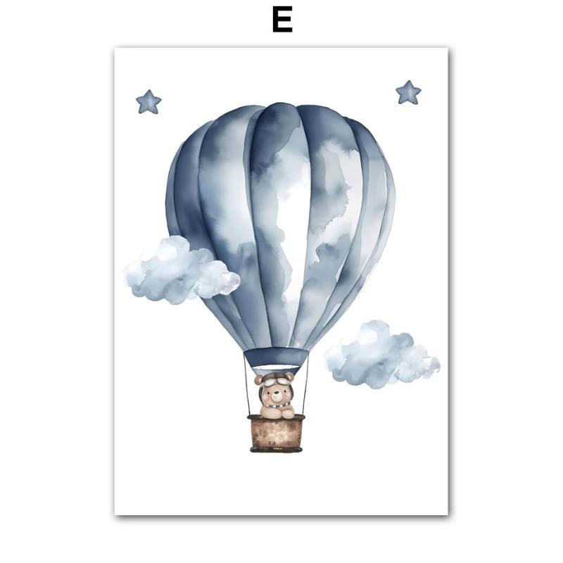

Бохо Медведь Самолет Воздушный Шар Облако Детские Постеры Настенное Искусство Принт Холст Картина Детская Комната Домашнее Украшение Картинка 21cm×30cm NoFrame