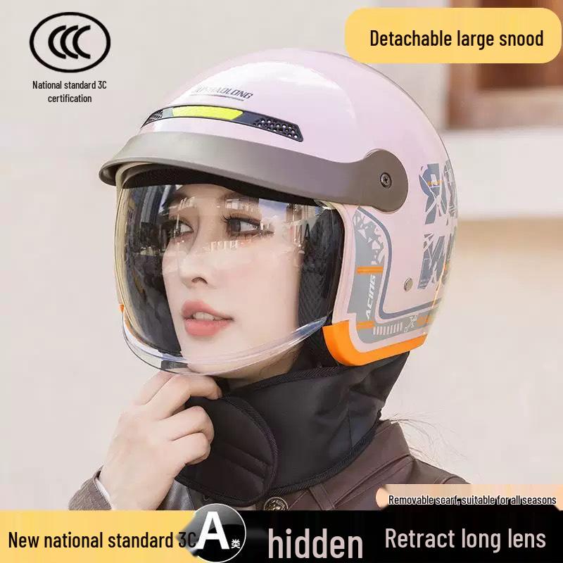 3C Certified Electric Scooter Safety Helmet for Men & Women, Breathable, Sun-Protective, Four-Season Cycling Half Helmet.