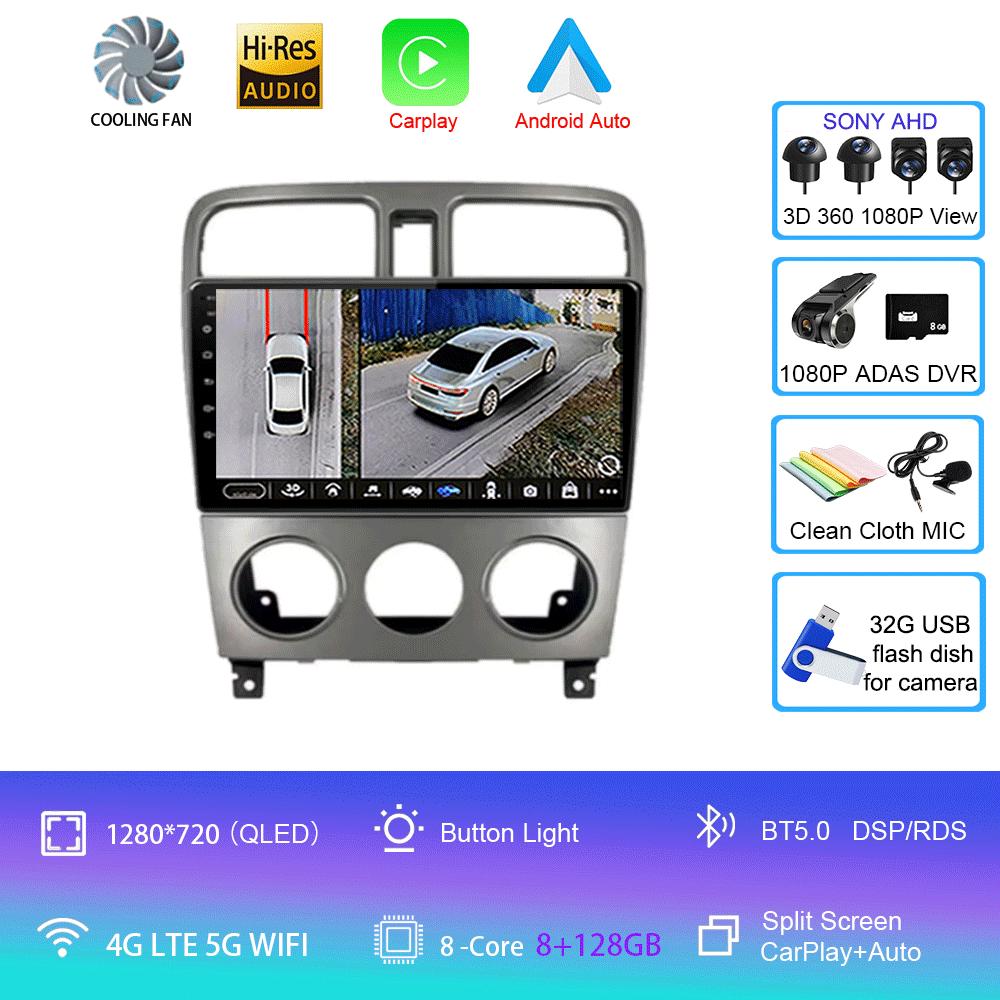 For Subaru Forester SG 2004 - 2008 Car Radio Android 14 Carplay Navigation GPS Multimedia Player 5GWiFi+4G Stereo 2 DIN BT Auto