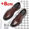 Nuovi Uomini Estivi Cava Plateau Tacco Alto 5/8/10 CM Crescita in Altezza Formale Uomo Derby Scarpe in Pelle Uomo Scarpe da Cerimonia Elevatore