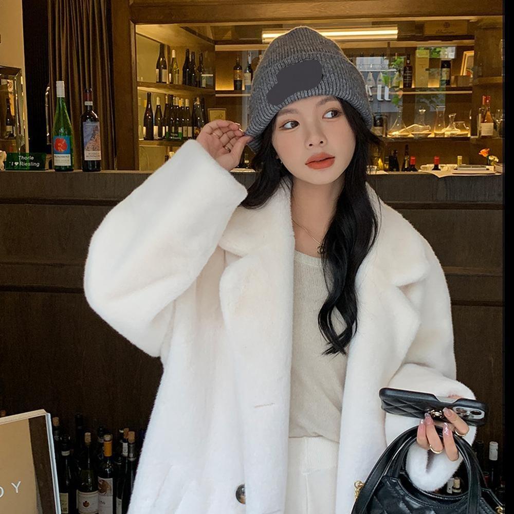 Women's Autumn And Winter Fur Imitation Mink Long Coat Loose Thickened Fur One-piece Suit Collar Fur Coat