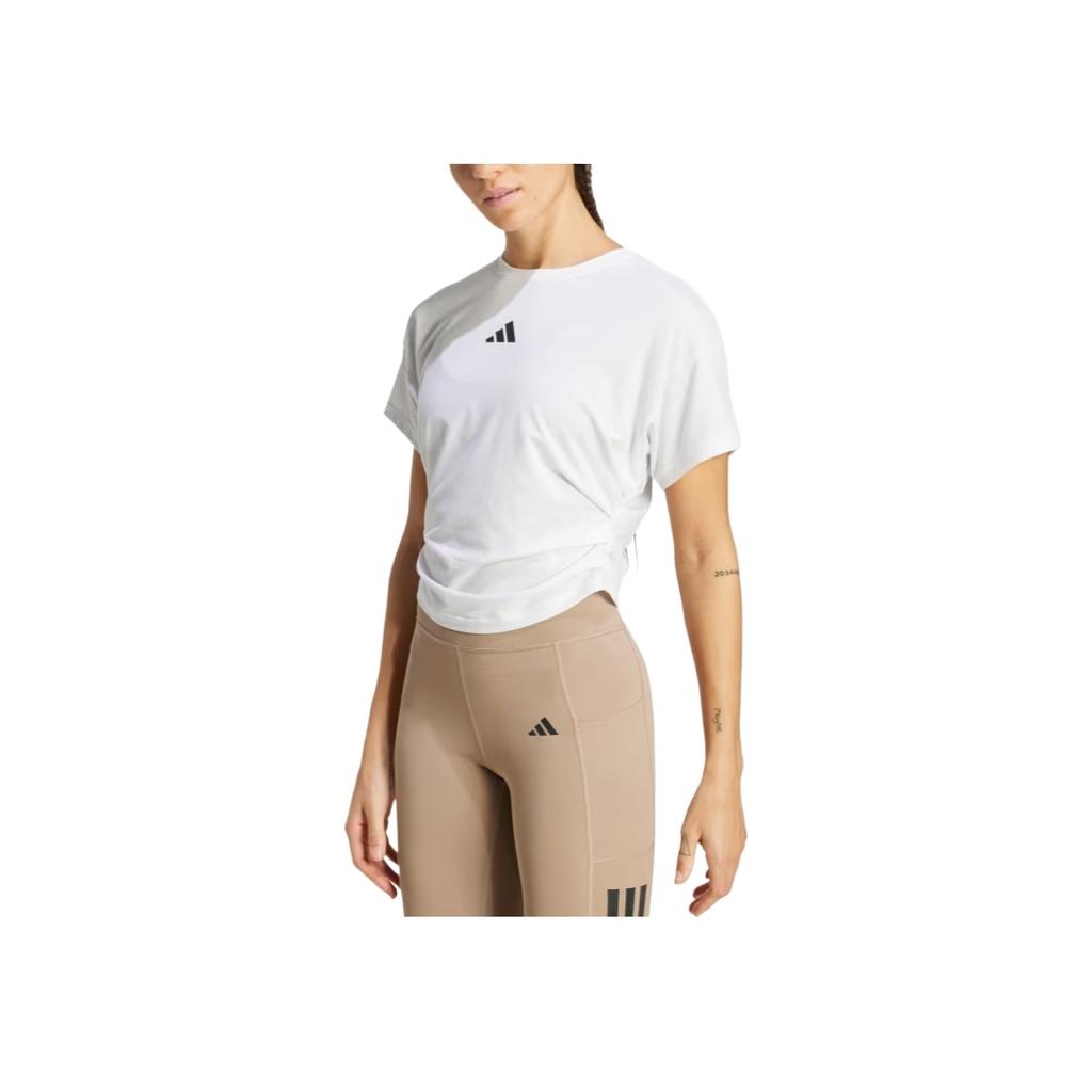 adidas Powerclimacool Doux Agréable Confortable Polyvalent T-shirt à Manches Courtes Épaules Tombantes Tops pour Femmes JX1194