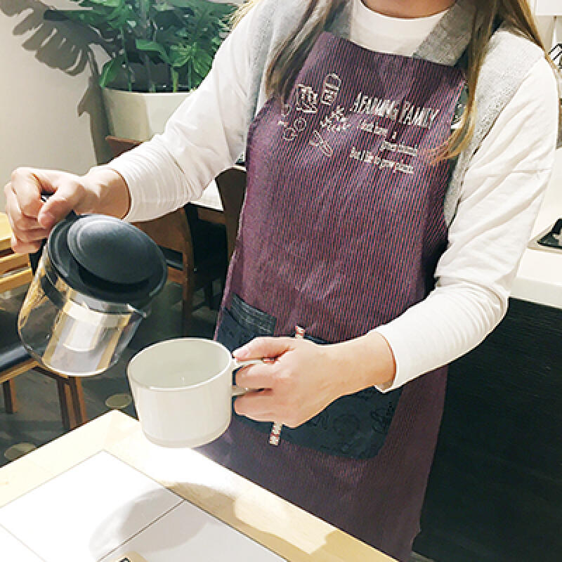 Bakery Striped Apron wine