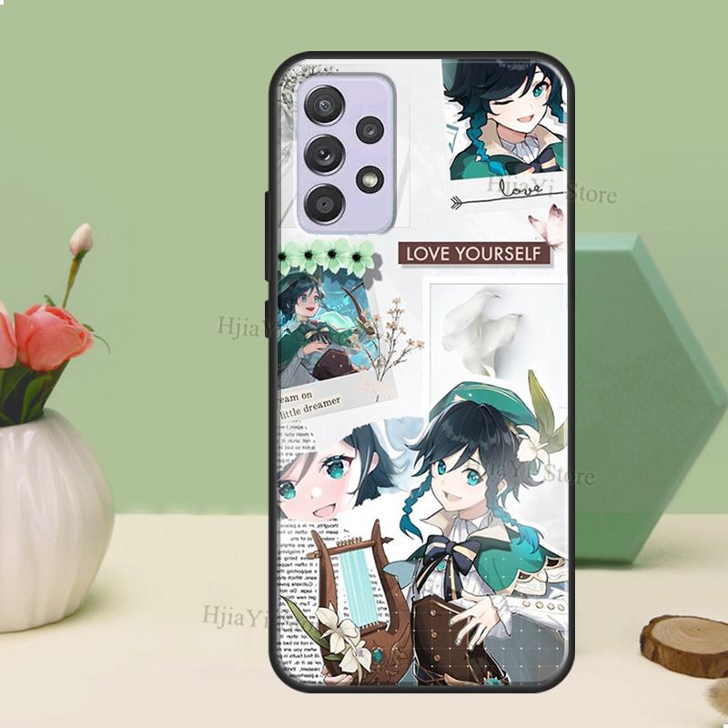 Genshin Impact Venti Game Case For Samsung A54 A34 A24 A14 A51 A71 A12 A22 A32 A52 A72 A73 A33 A53 A13 Back Cover