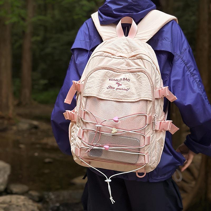 Mountain High-value Fresh and Cute Drawstring Backpack Couple Junior High School Students Large-capacity Backpack