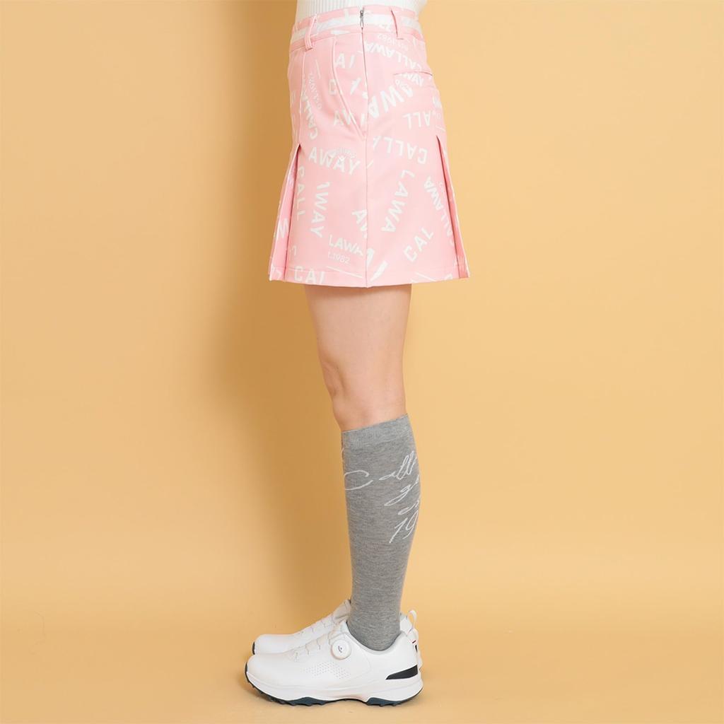 Callaway Stretch Skirt with Logo Collage Pattern Golf C24228212 Size S Women's 8-Way / / 1091_Pink,