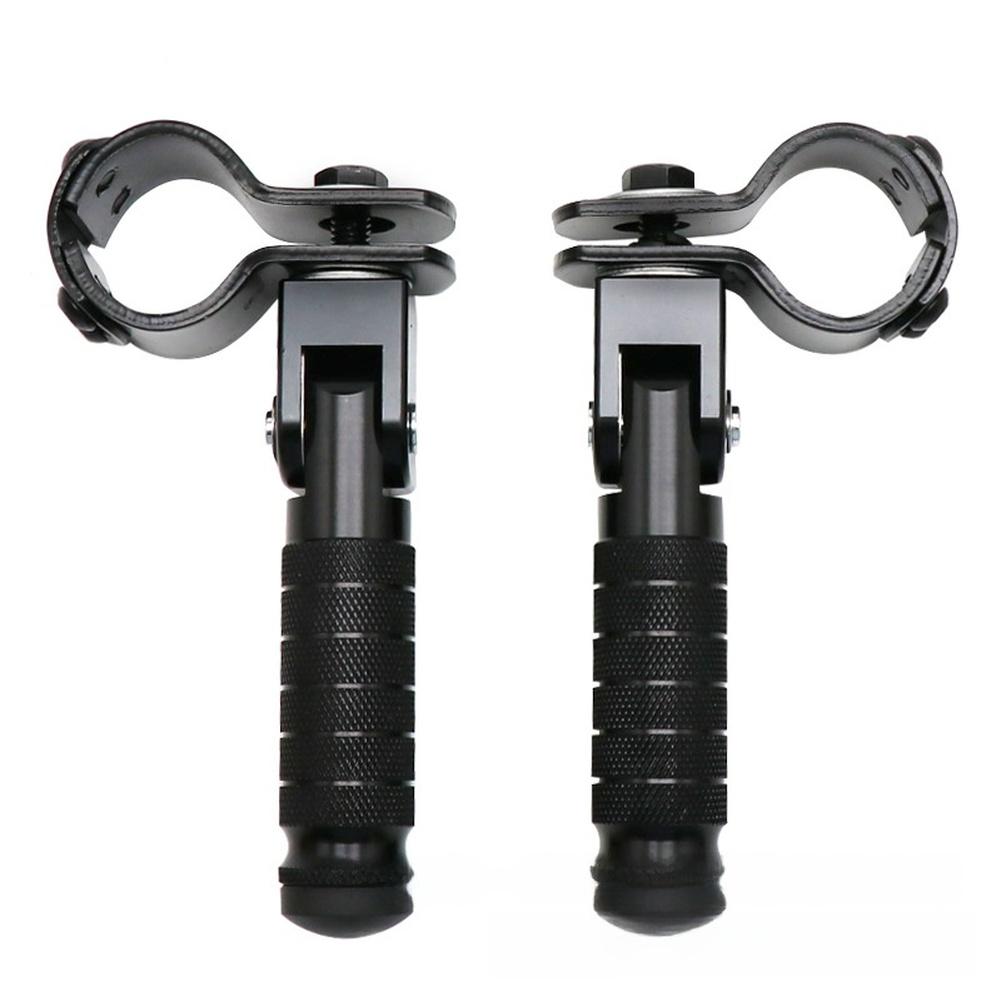 Klappbare Hinterradrasten mit Stützstrebe CNC-gefräst für Motorräder und Elektrofahrräder Kompatibel mit 31 33mm Rahmenrohren