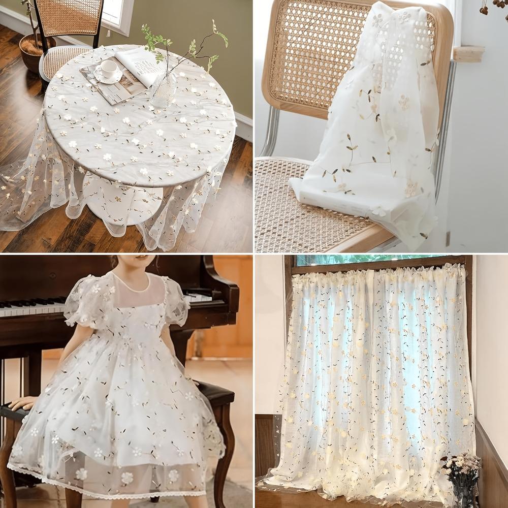 Polyester Tulle Table Runner 70x300CM Sheer Table Cover For Table Decoration