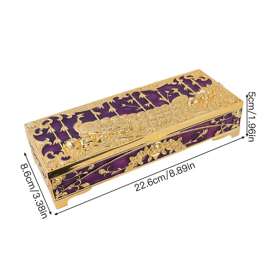 Large Capacity Peacock Jewelry Storage Box High-end Delicate European Jewelry Box Ring Necklace Bracelet Jewelry Storage Box