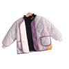 2023 Korean Style Girls' Floral Quilted Corduroy Winter Jacket