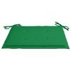Garden Chairs with Green Cushions 2 Pcs Solid Teak Wood
