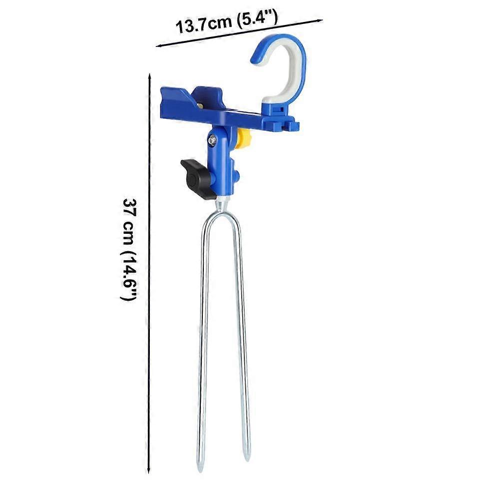 Stainless Steel Fishing Rod Holder - 37cm Adjustable Sea & Hand Fishing Stand